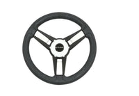 Gussi Model Black & White Steering Wheel for Yamaha G16- Drive II Golf Carts - 3 Guys Golf Carts